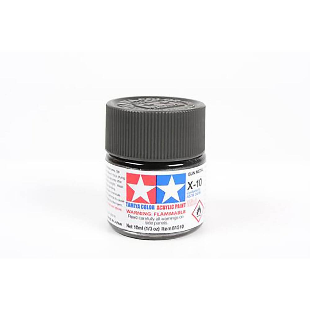 10ml Gun Metal Acrylic Mini Paint X-10 Tamiya