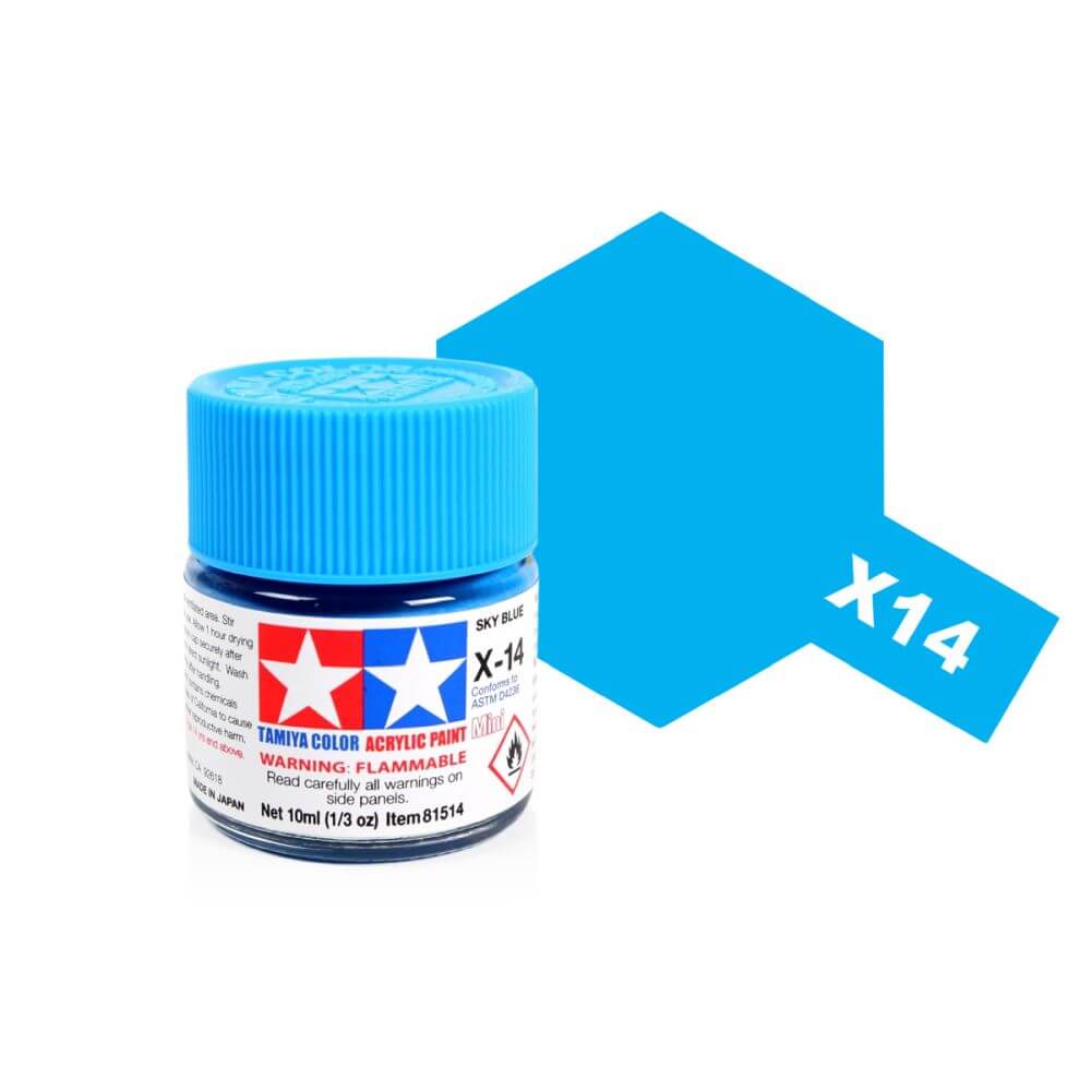 10ml Sky Blue Acrylic Mini X-14 Tamiya