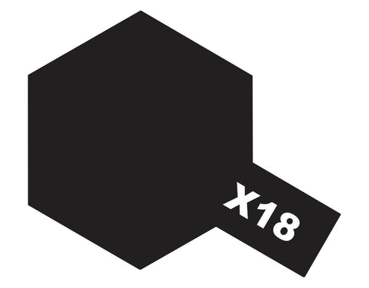 10ml Semi Gloss Black Acrylic Mini Paint X-18 Tamiya