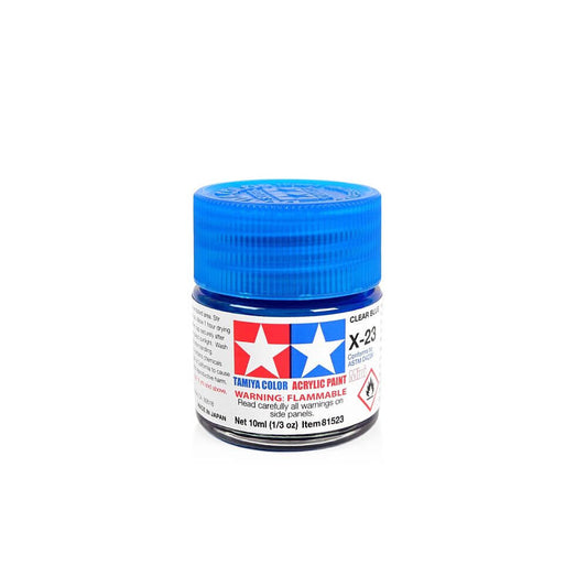 10ml Clear Blue Acrylic Mini Paint X-23 Tamiya