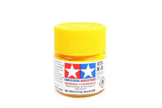 10ml Lemon Yellow Acrylic Mini X-8 Tamiya