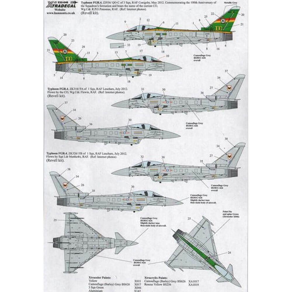 1:32 Eurofighter EC2000 Typhoon X32048 Xtradecal