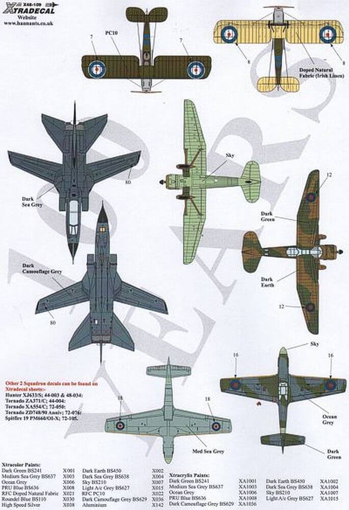 1:48 100 Years of Shiny Two Squadron X48109 Xtradecal