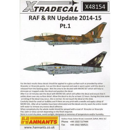 1:48 RAF/RN Update 2015 Decals X48154 Xtradecal