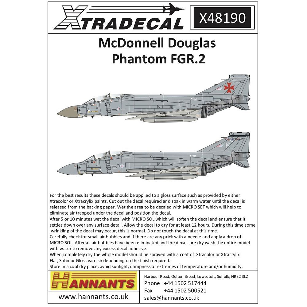 1:48 McDonnell Douglas Phantom FGR.2 X48190 Xtradecal