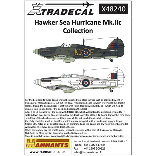 Xtradecal X48240 Hawker Sea Hurricane Mk.IIc Collection 1/48