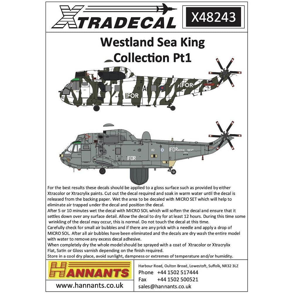 1:48 Westland Sea King Collection Pt1 X48243 Xtradecal