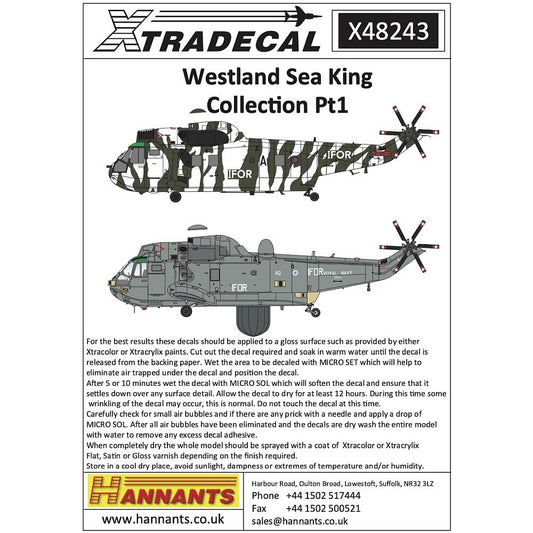 1:48 Westland Sea King Collection Pt1 X48243 Xtradecal