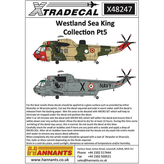 1:48 Westland Sea King Collection Pt5 X48247 Xtradecal