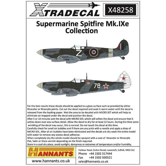1:48 Supermarine Spitfire Mk.IXe Collection Decals X48258 Xtradecal