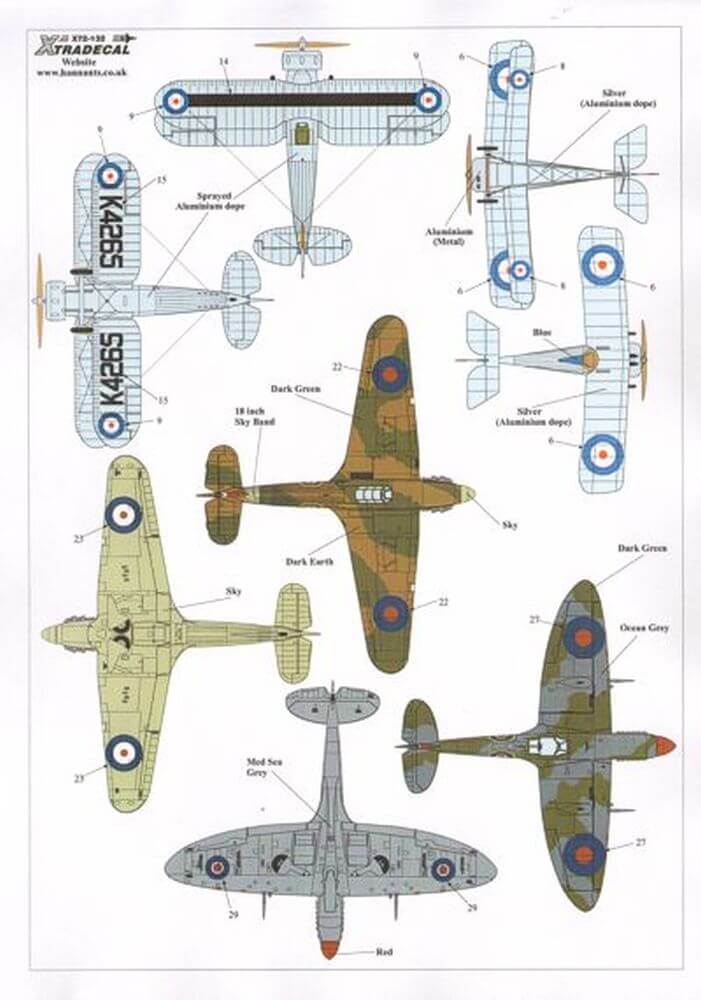 1:72 RAF History of 111 Squadron 1918-2011 Decals X72132 Xtradecal