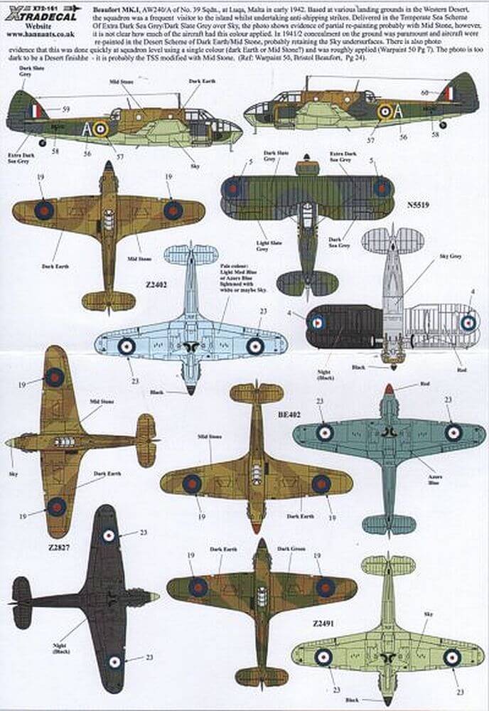 1:72 The Battle for Malta RAF Decals X72161 Xtradecal