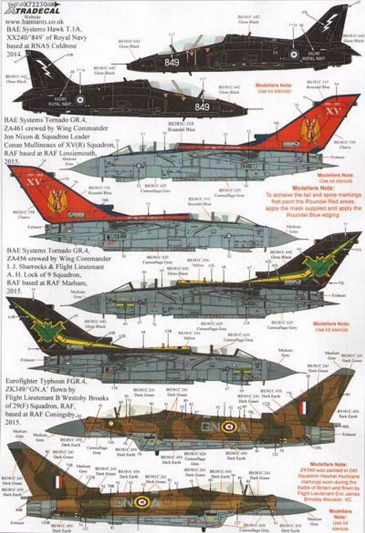1:72 RAF & RN Update 2014-15 Pt.1 Decals X72230 Xtradecal