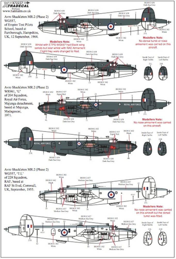 Avro Shackleton MR.2 Pt 2 Decals X72237 Xtradecal