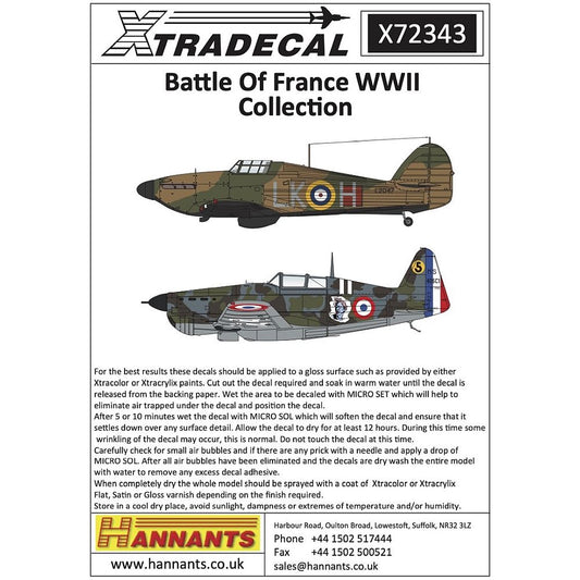 Xtradecal X72343 Battle Of France WWII Collection 1/72