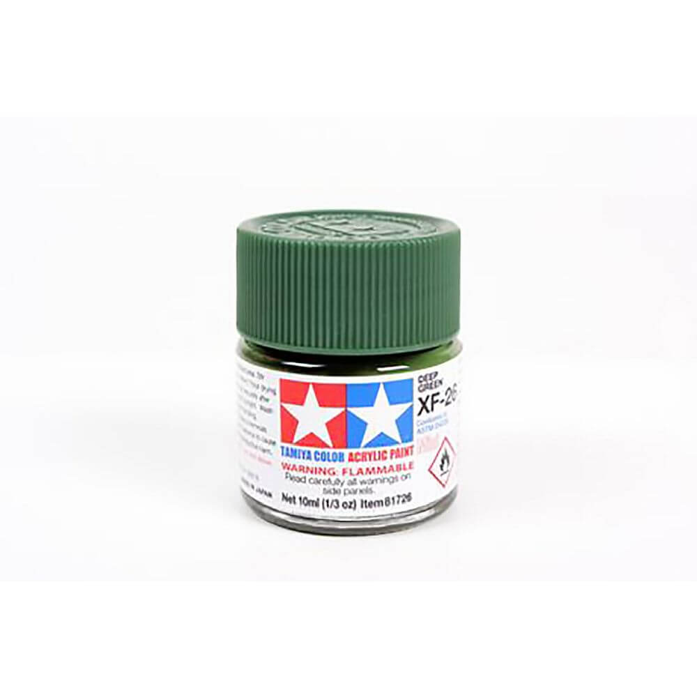 10ml Deep Green Acrylic Mini Paint XF-26 Tamiya