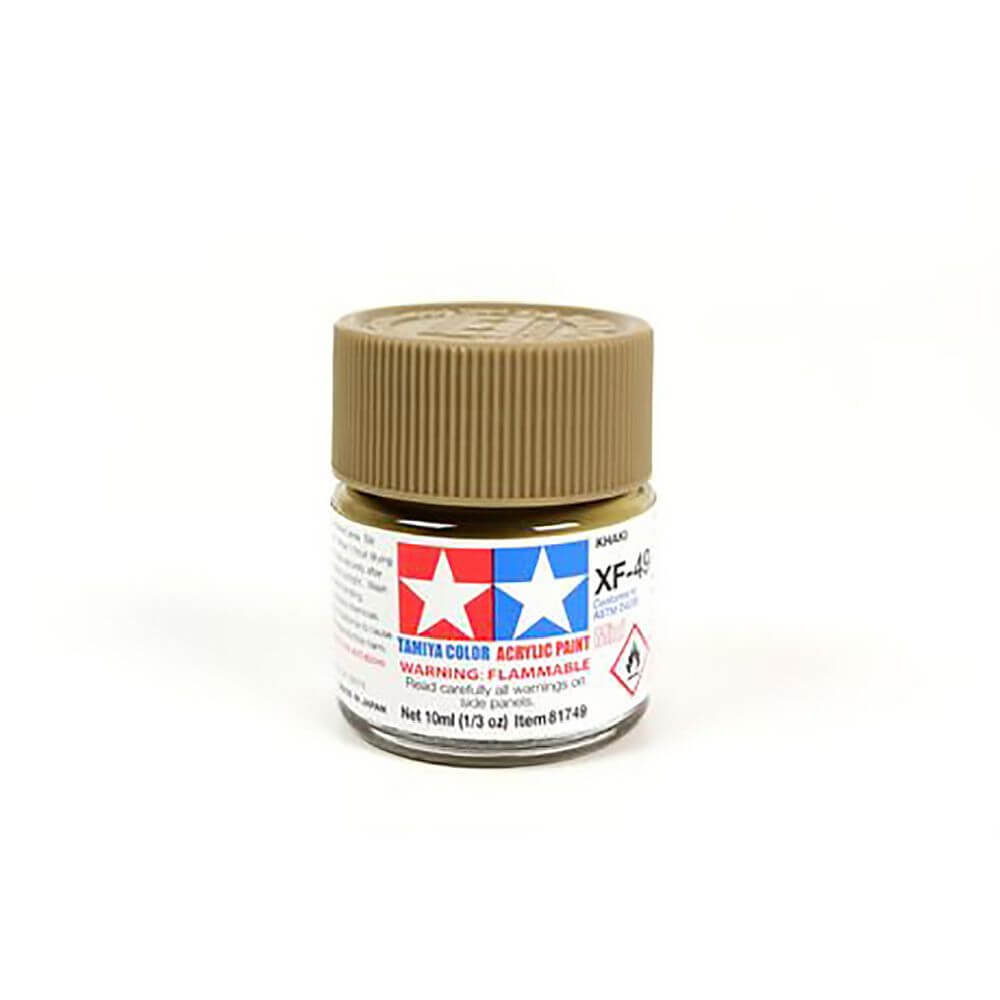 10ml Khaki Acrylic Mini Paint XF-49 Tamiya