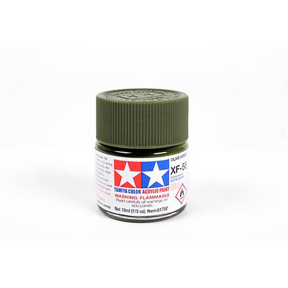 10ml Olive Green Acrylic Mini Paint XF-58 Tamiya