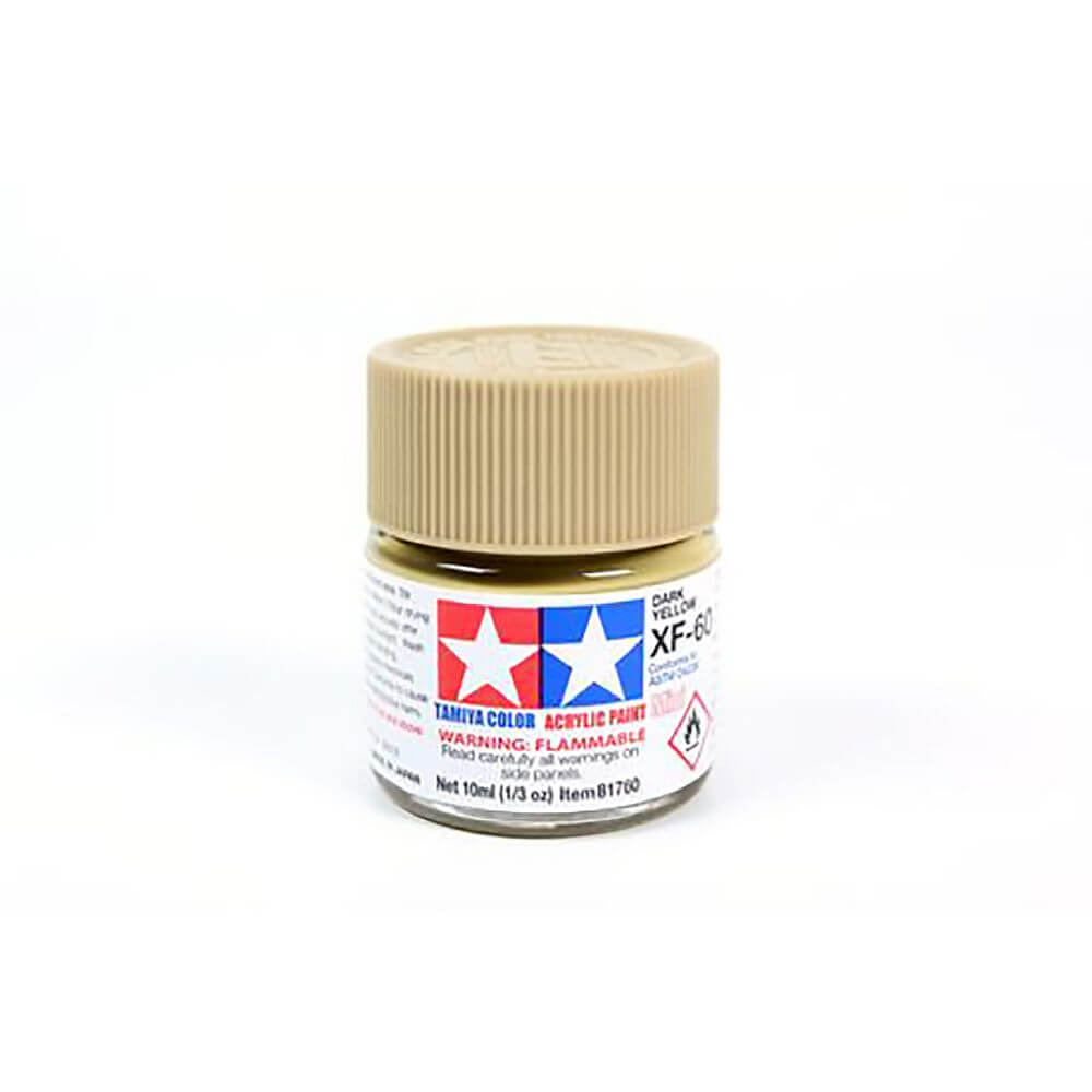 10ml Dark Yellow Acrylic Mini Paint XF-60 Tamiya