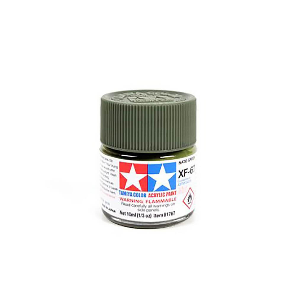 10ml NATO Green Acrylic Mini Paint XF-67 Tamiya