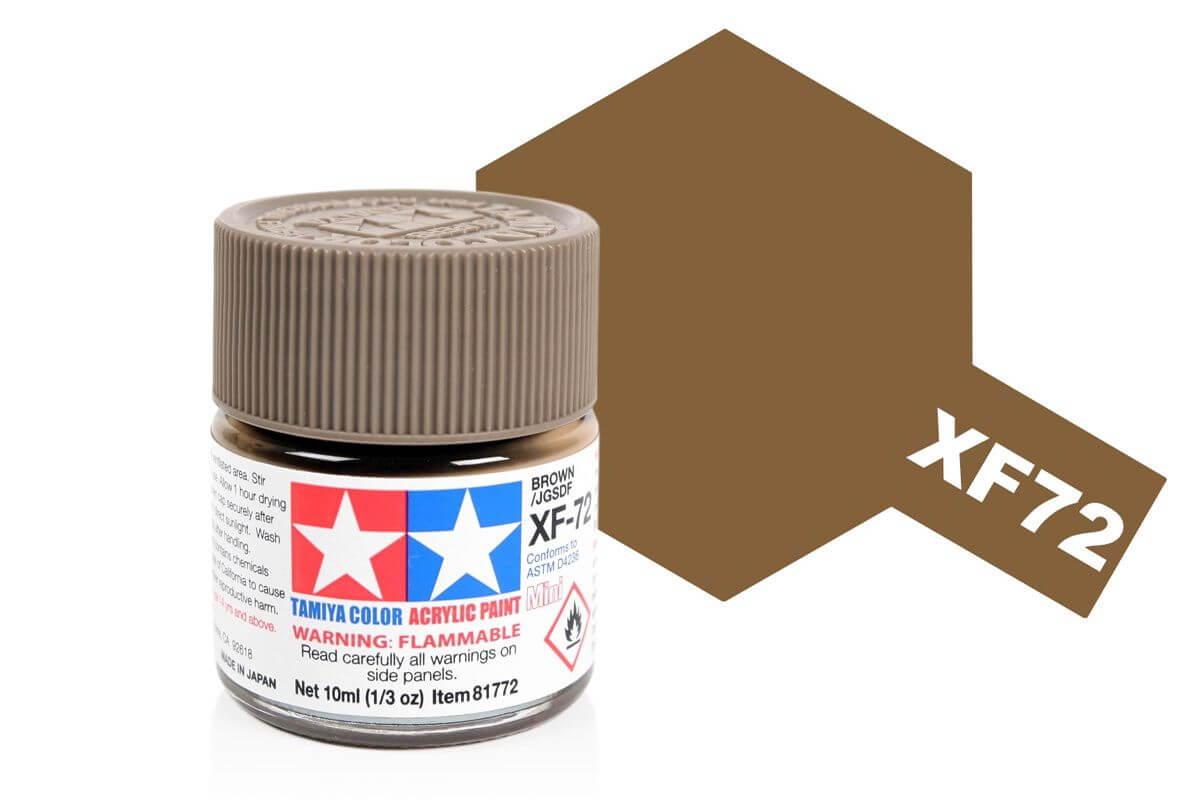 10ml Brown Acrylic Mini Paint XF-72 Tamiya