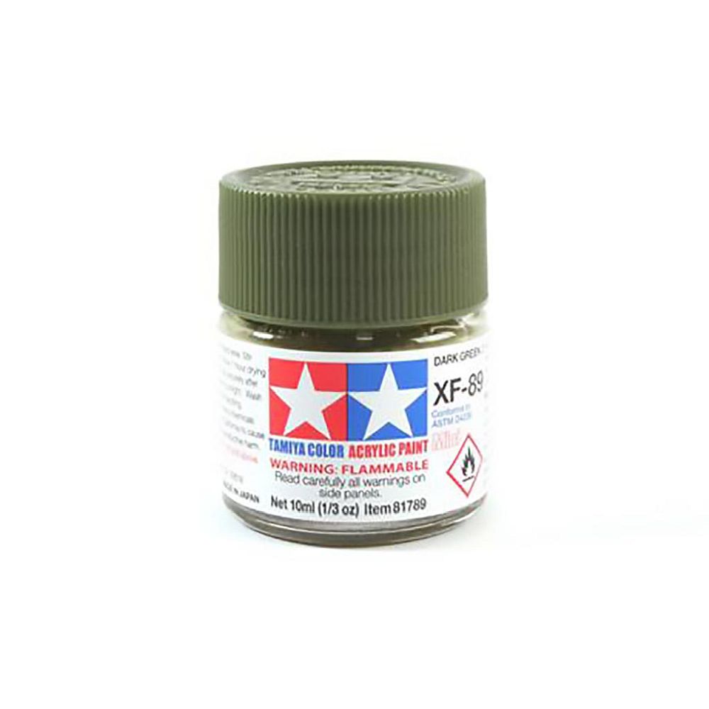 10ml Dark Green 2 Acrylic Mini Paint XF-89 Tamiya