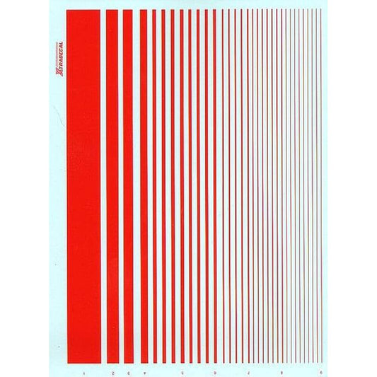 Parallel Stripes Red Decals Multi Scale XPS4 Xtradecal