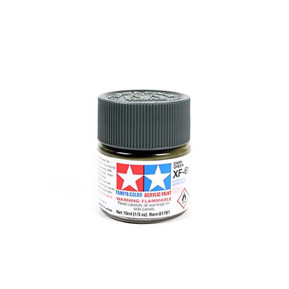 10ml Dark Green Acrylic Mini Paint XF-61 Tamiya