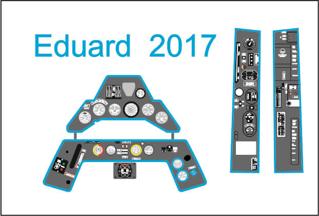 1:48 Fw-190A-3 PE instrument panels for Eduard YMA4863 Yahu Models