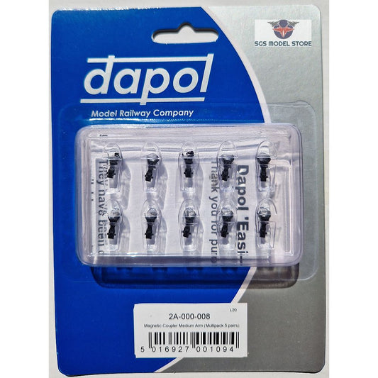Dapol 2A-000-008 5 pairs of Magnetic Couplings Medium Arm N Gauge