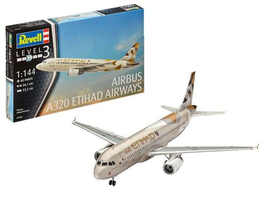 Revell 03968 1/144 Airbus A320 Etihad Airways Model Kit - SGS Model Store