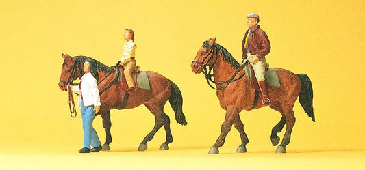Preiser 10501 00/H0 Scale Horses & Riders Pk2 Model Railway Figures - SGS Model Store
