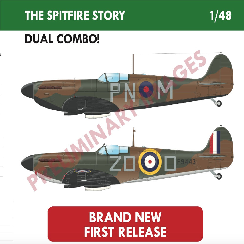 Eduard 11143 1/48 The Spitfire Story Limited Edition Dual Combo Kits