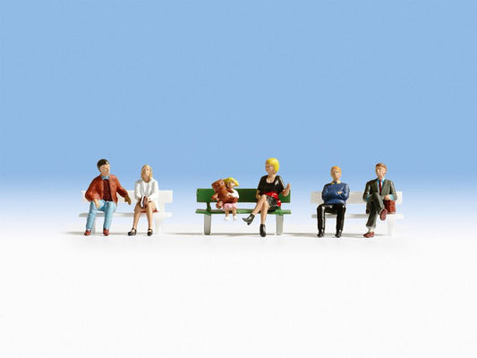 Noch 15530 H0 Scale Seated People with Benches Model Railway Figures - SGS Model Store