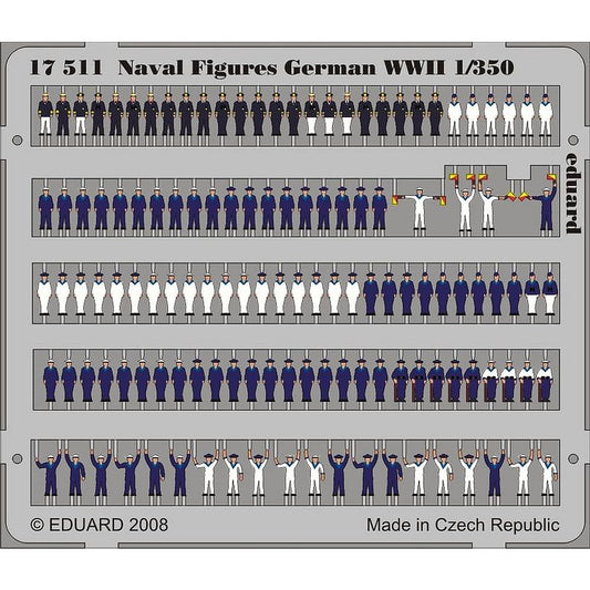 Eduard 17511 Photo Etched Naval Figures German WWII 1/350