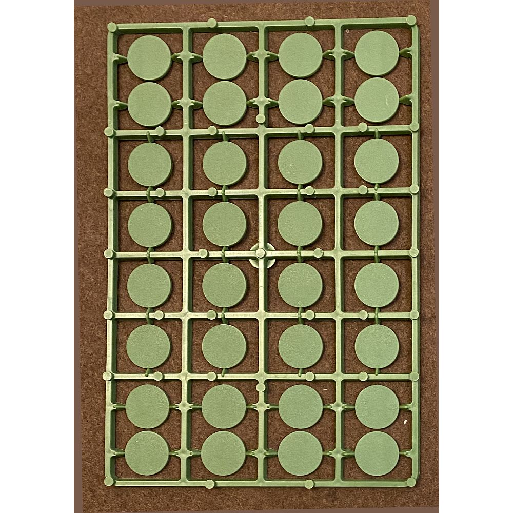 20mm Green Round Diameter Wargaming Bases Renedra