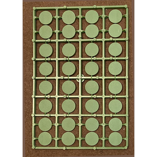 20mm Green Round Diameter Wargaming Bases Renedra