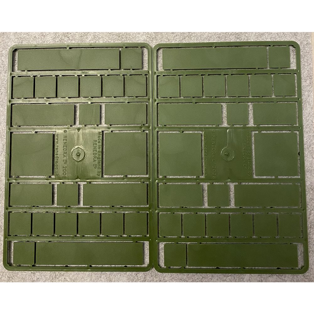 Renedra Green 20mm Mixed Wargaming Infantry Bases Sprues