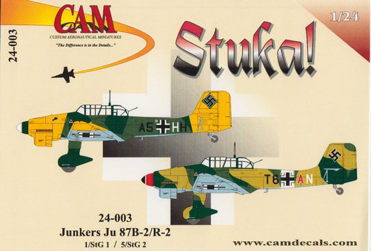 CAM 24003 1/24 Junkers Ju-87B-2/R2 'Stuka' Model Decals - SGS Model Store
