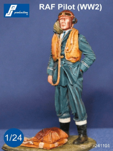 PJ Production 241101 1/24 RAF Pilot WWII standing Resin Figure - SGS Model Store