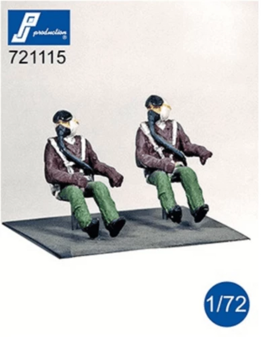 PJ Production 721115 1/72 US Pilots seated in aircraft 1950's Resin Figures - SGS Model Store