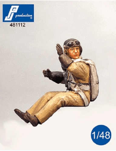 PJ Production 481112 1/48 French fighter pilot seated in aircraft Resin Figure - SGS Model Store