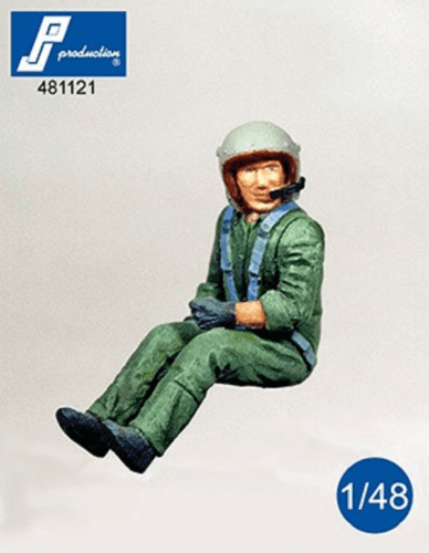 PJ Production 481121 1/48  French Helicopter pilot seated Resin Figure - SGS Model Store