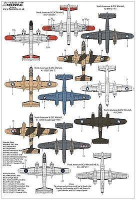Xtradecal X72273 1/72 North-American B-25C Mitchell Collection Model Decals - SGS Model Store