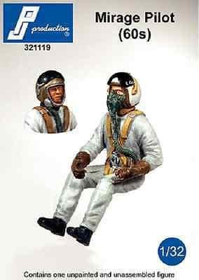 PJ Production 321119 1/32 Mirage IIIC Pilot 60's seated in aircraft Resin Figure - SGS Model Store