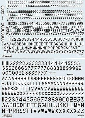 Xtradecal X72065 1/72 RAF Post War Black Serial Letters & Numbers Model Decals - SGS Model Store