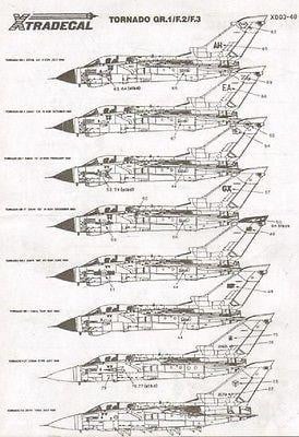 Xtradecal X48003 1/48 Panavia Tornado GR.1/F.2/F.3 Model Decals - SGS Model Store
