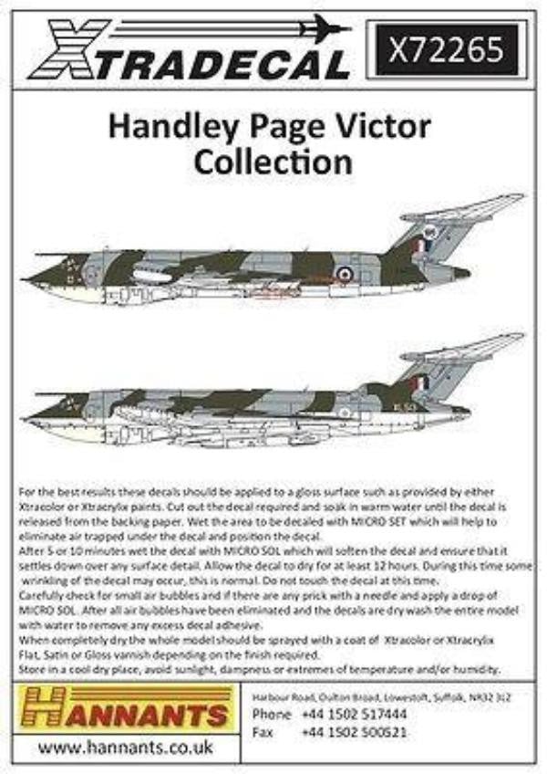 Xtradecal X72265 1/72 Handley Page Victor Collection Model Decals - SGS Model Store