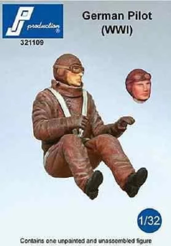 PJ Production 321109 1/32 German (WWI) pilot seated in aircraft Resin Figure - SGS Model Store