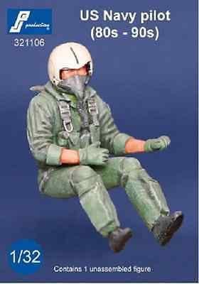 PJ Production 321106 1/32 USN Pilot 1980/90's seated in aircraft Resin Figure - SGS Model Store